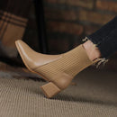 Bota Feminina Ortopédica Dallas Western Couro Cano Curto com Malha Salto 4cm/ Para Mulheres que Brilham