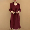 Conjunto Brunele Vestido + Casaco Longo Elegância e Sofisticação