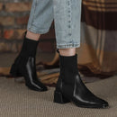 Bota Feminina Ortopédica Dallas Western Couro Cano Curto com Malha Salto 4cm/ Para Mulheres que Brilham