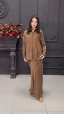 Conjunto Antonella Vestido + Camisa Manga Longa / Perfeito para Qualquer Momento