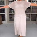 Conjunto Madalena Vestido fluido + Blusa em crochê / Perfeito para Qualquer Momento