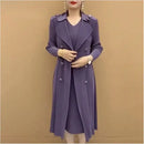 Conjunto Brunele Vestido + Casaco Longo Elegância e Sofisticação