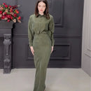 Conjunto Antonella Vestido + Camisa Manga Longa / Perfeito para Qualquer Momento